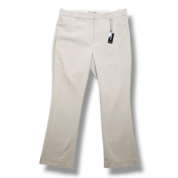 Express Columnist Trouser Womens 14 Short Beige Barely Boot High Rise‎ Pants - Picture 1 of 11
